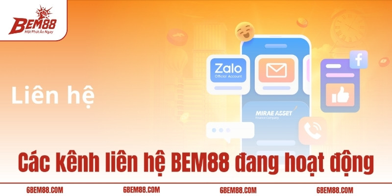 Các kênh liên hệ BEM88 đang hoạt động